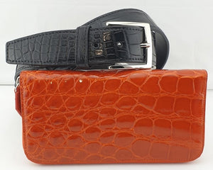 Bundle 5 - NMB 35mm(Black)(Belt-Matte)+NSB 6742 (Mandarin)(Ladies Long Purse-Glazed)