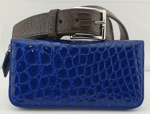 Bundle 5 - NMB 35mm(Brown)(Belt-Matte)+NSB 6742 (Iris)(Ladies Long Purse-Glazed)