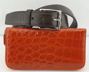 Bundle 5 - NMB 35mm(Brown)(Belt-Matte)+NSB 6742 (Mandarin)(Ladies Long Purse-Glazed)