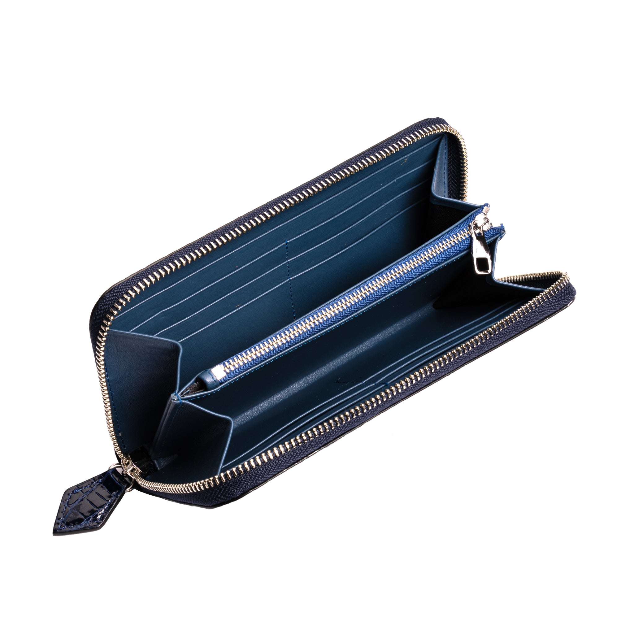 Ladies Long Purse NSB 6742 Navy Glazed