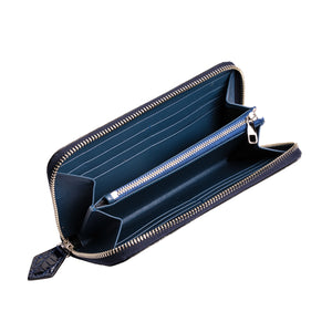 Ladies Long Purse NSB 6742 Navy Glazed