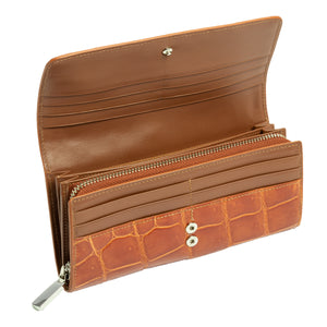 Ladies Long Purse NSB 81164 Cognac Glazed
