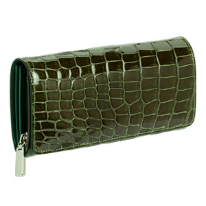 Ladies Long Purse NSB 81164 Vert Glazed