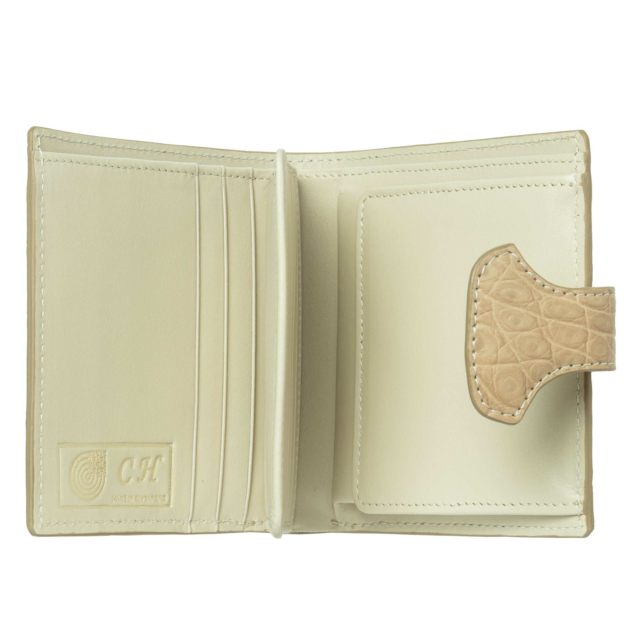 Ladies Short Wallet NMB 90320A Beige Matte
