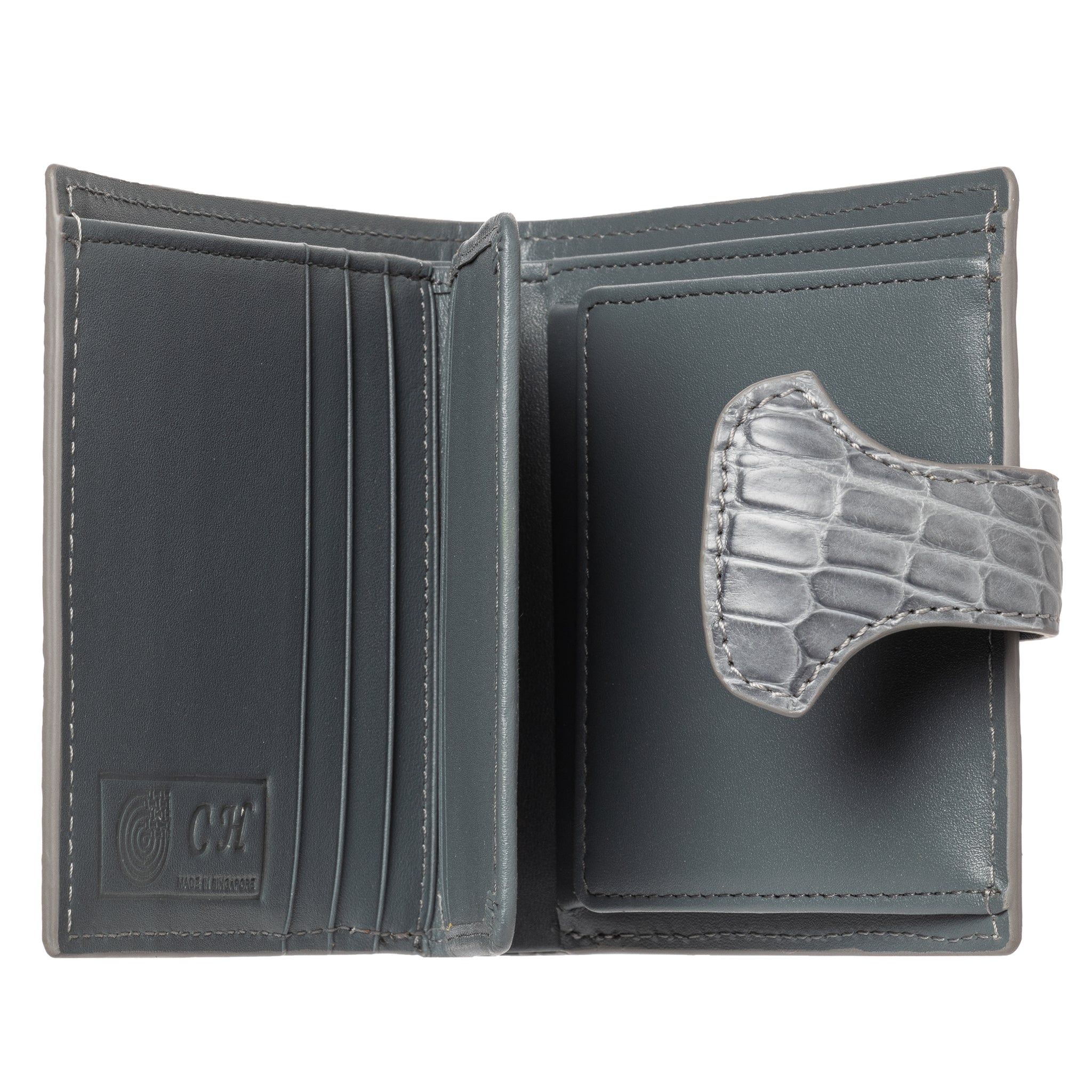 Ladies Short Wallet NMB 90320A Blue Grey Matte