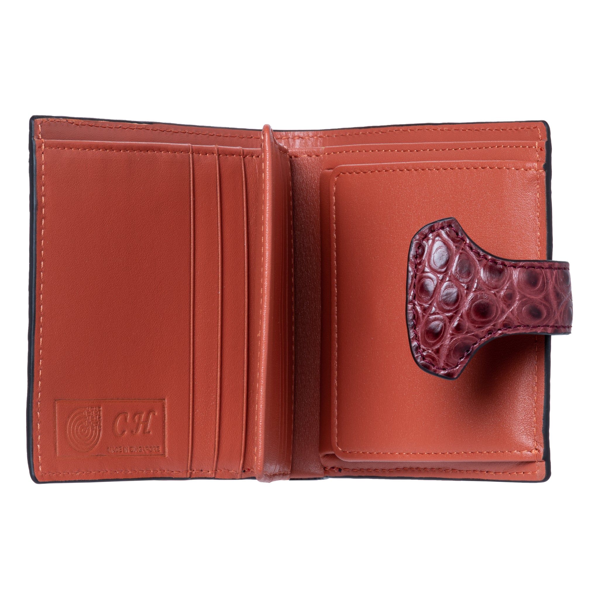 Ladies Short Wallet NMB 90320A Wine Matte