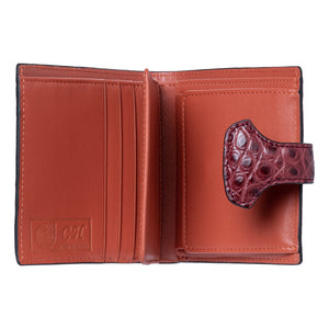 Ladies Short Wallet NMB 90320A Wine Matte