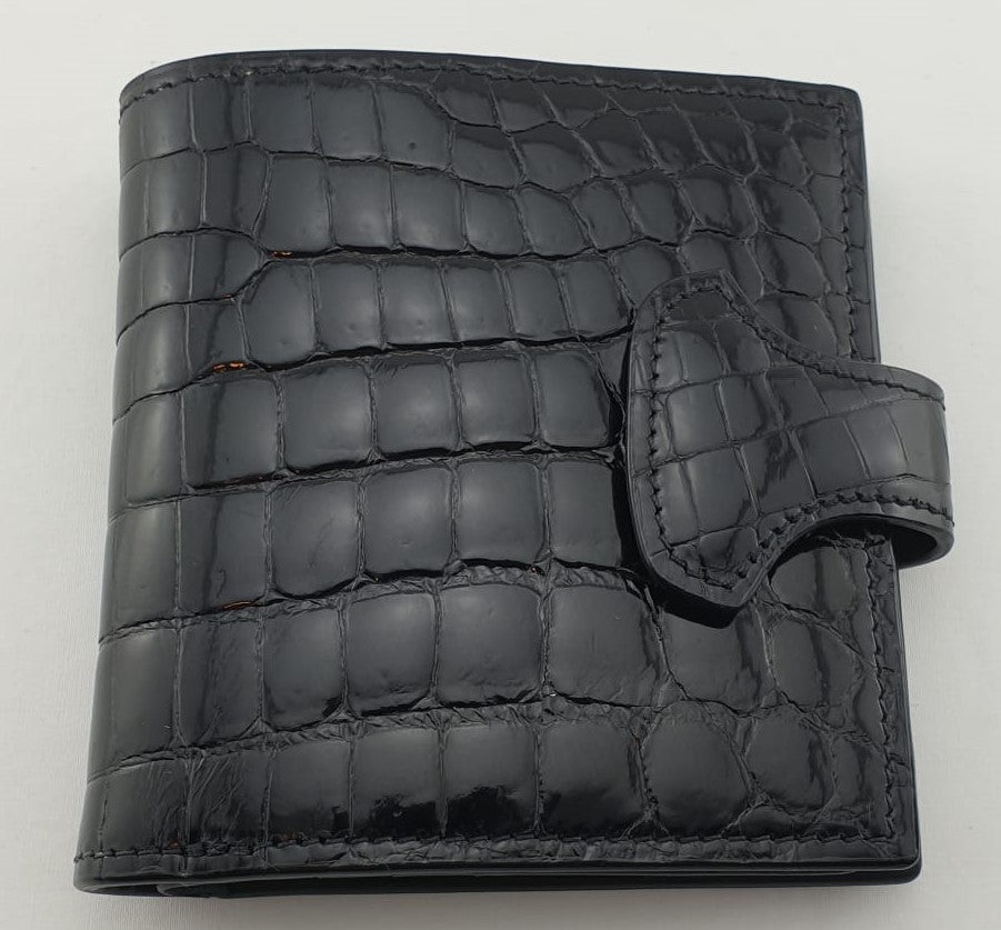 Ladies Short Wallet NSB 90320A Black Glazed