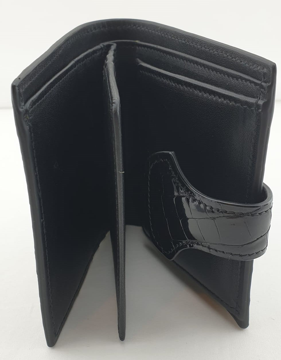 Ladies Short Wallet NSB 90320A Black Glazed
