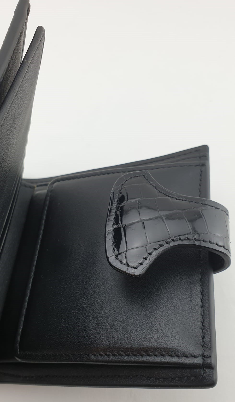 Ladies Short Wallet NSB 90320A Black Glazed