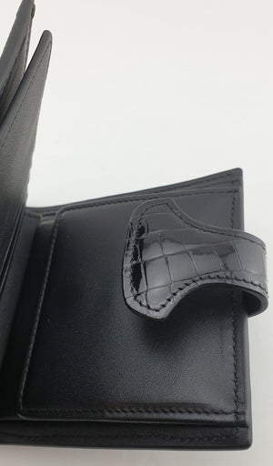 Ladies Short Wallet NSB 90320A Black Glazed