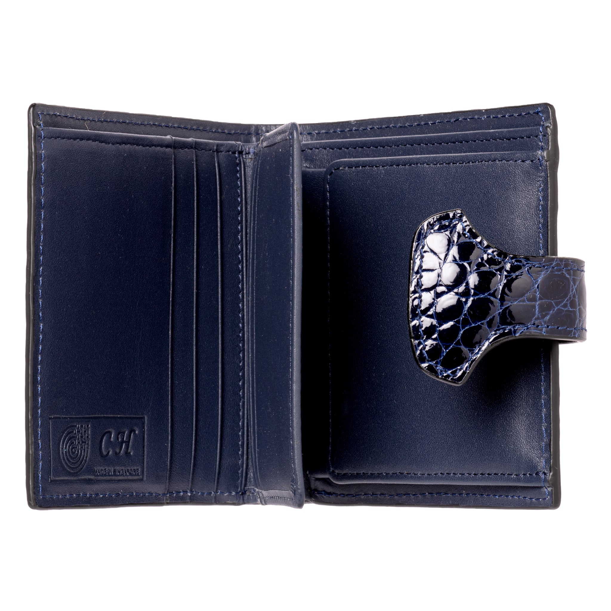 Ladies Short Wallet NSB 90320A Navy Glazed