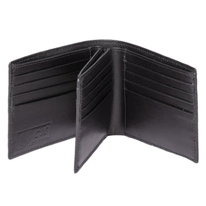 Men's Billfold Wallet NSB 81224 Black Glazed
